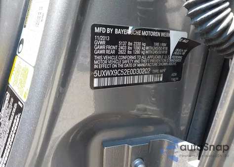 2014 BMW X3 xDrive28I z USA, uszkodzony, nr VIN 5UXWX9C52E0D30202